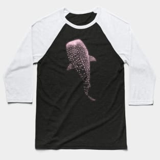 Glowing Pink Neon Whale Shark Optical illusion Baseball T-Shirt